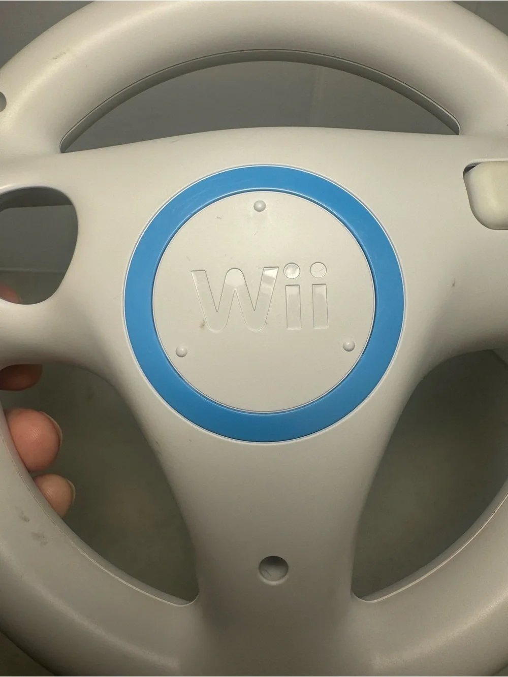 Wii Nintendo White Racing Wheel Mario Kart